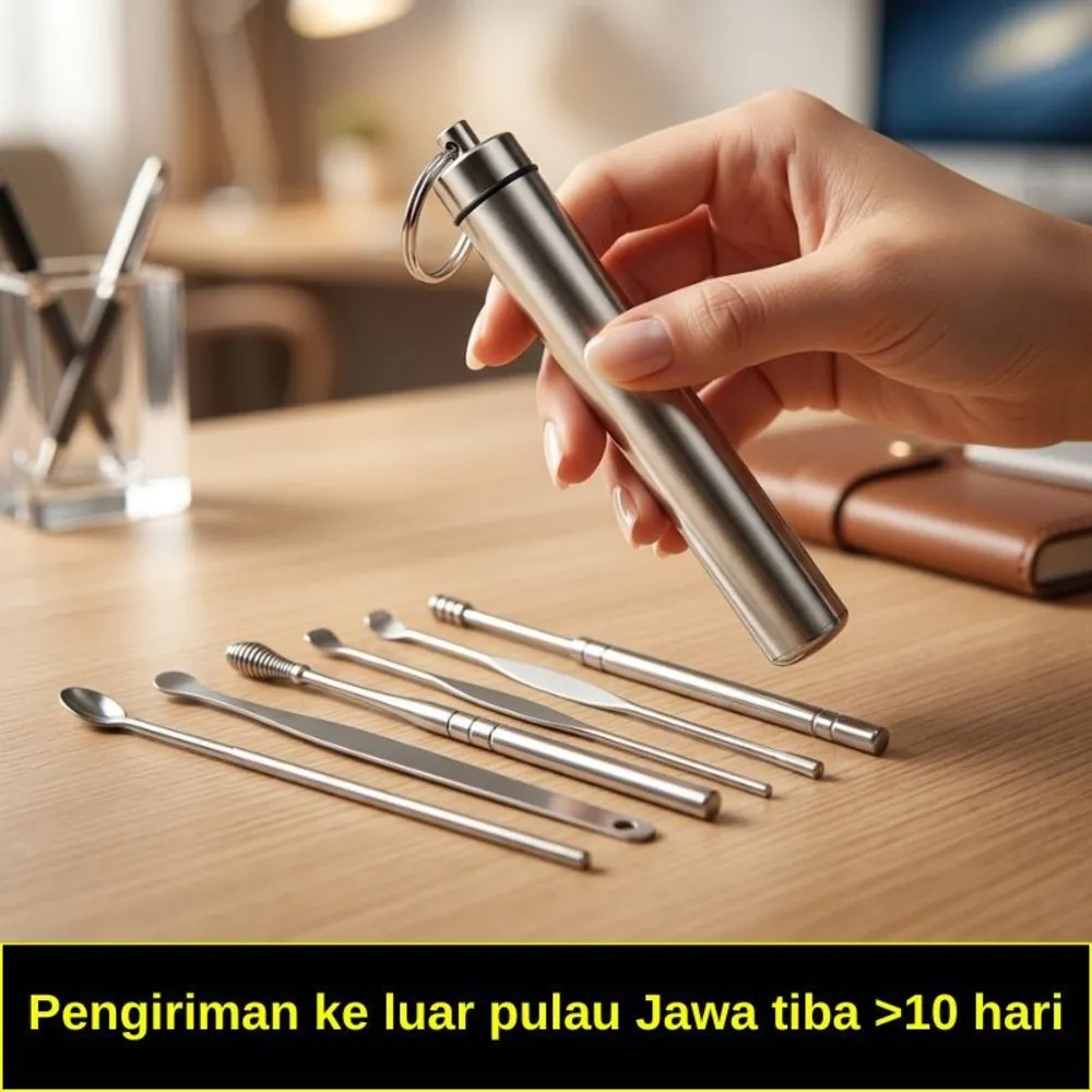 Korek Kuping Stainless Tabung Pembersih Kotoran Telinga