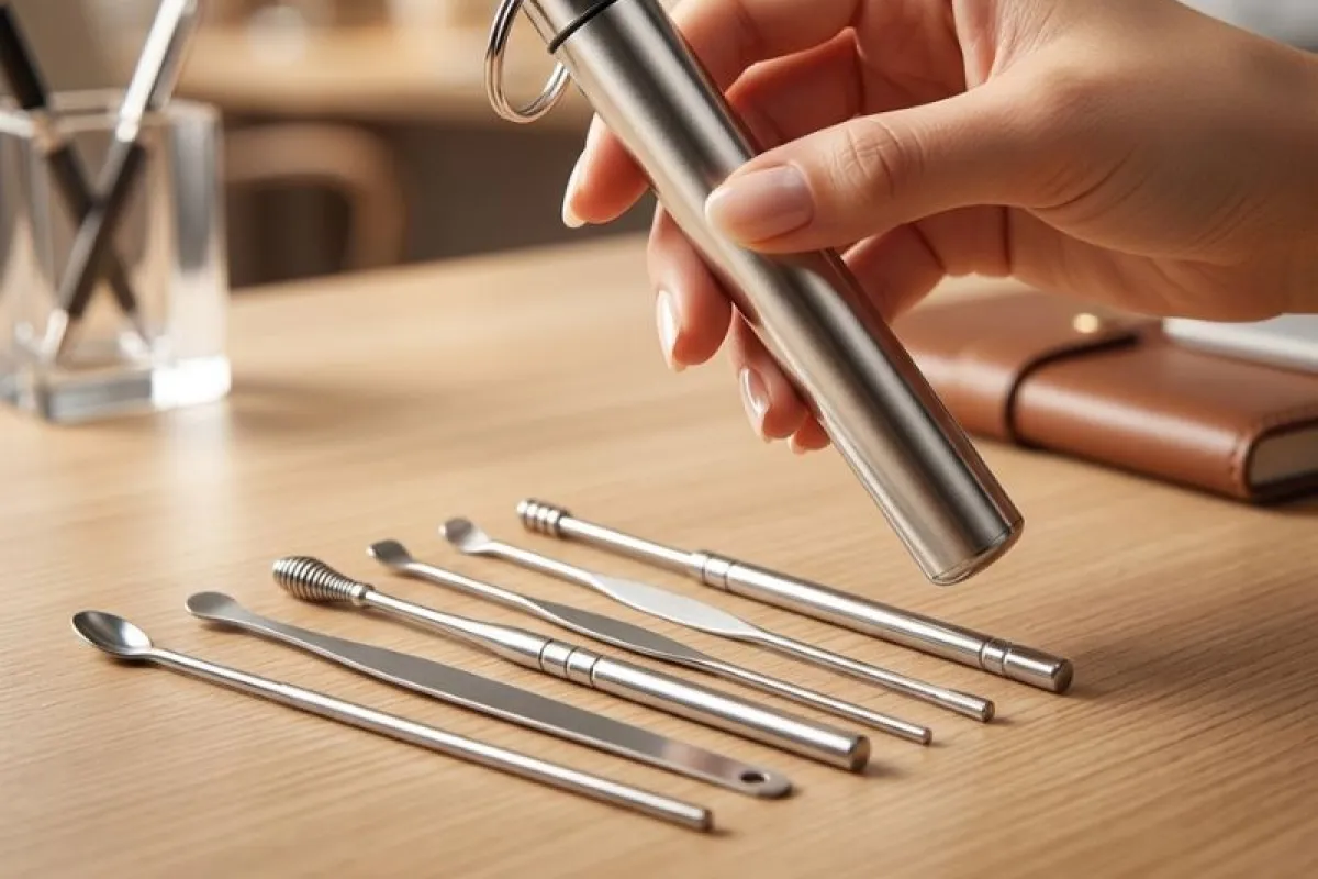 Korek Kuping Stainless Tabung Pembersih Kotoran Telinga