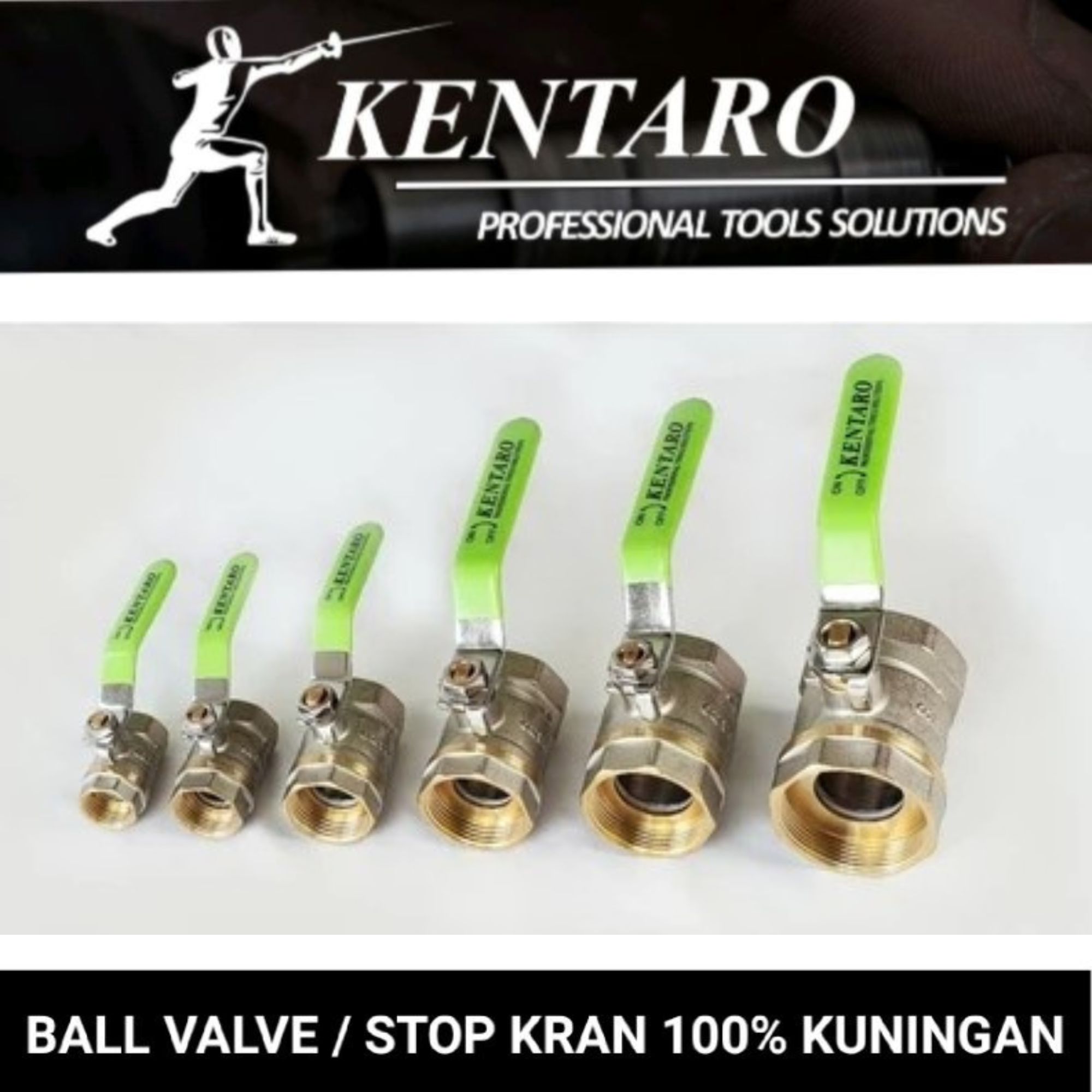 Ball Valve / Stop Kran body Kuningan KENTARO Japan