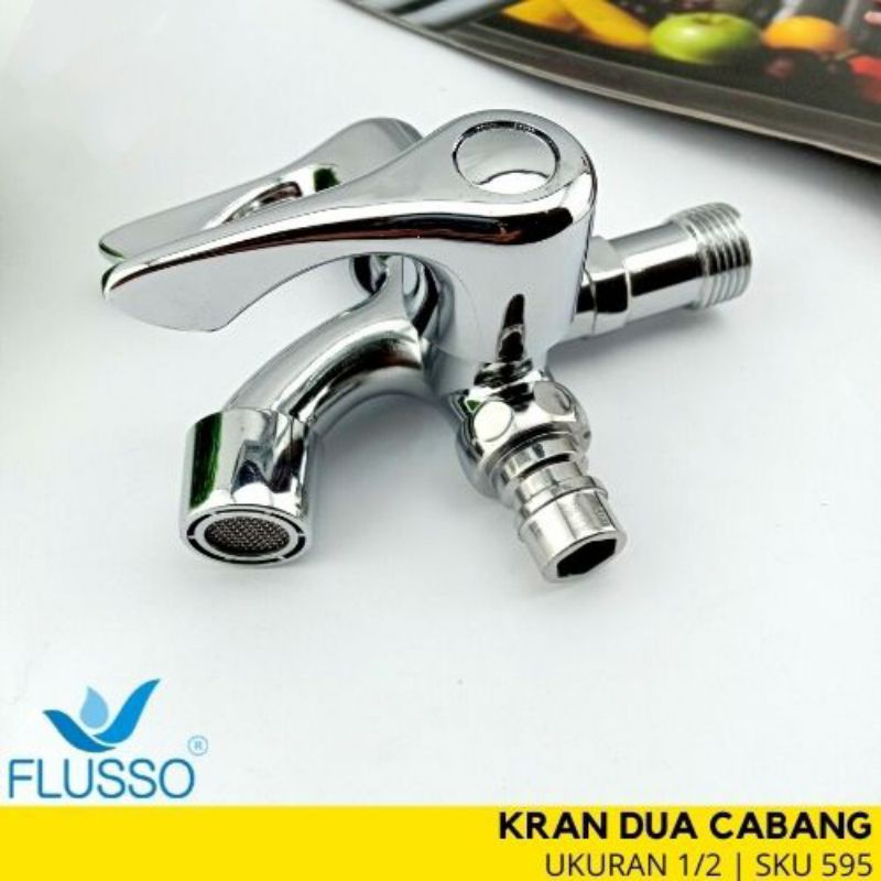 KRAN AIR 1/2\" DOUBLE TYPE 595 FLUSSO