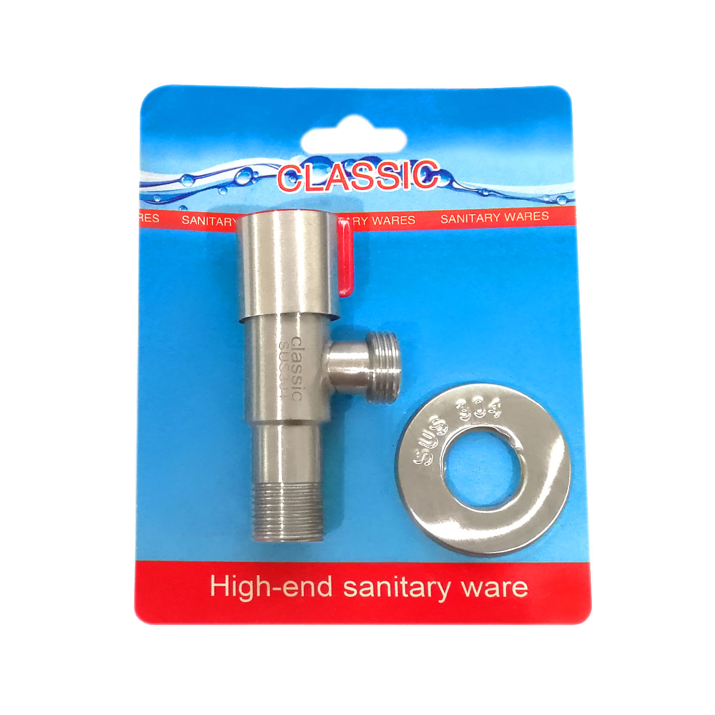 Stop Kran Cabang Single Cabang T Double Stainless - Kran Shower Cabang Satu Dobel - Keran Toilet - Keran Closet Kloset - Stop Kran Cebok