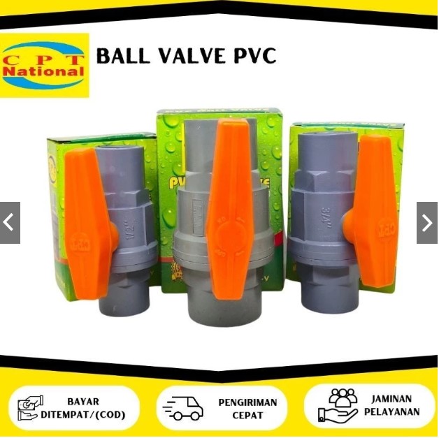 Ball Valve PVC CPT National Stop Kran Plastik Pengatur Air Anti Karat Dan Bocor